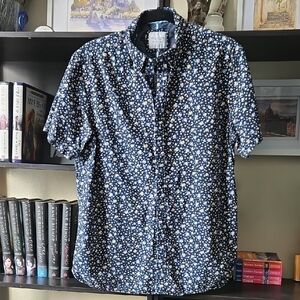 Men's Blue Floral Shirt